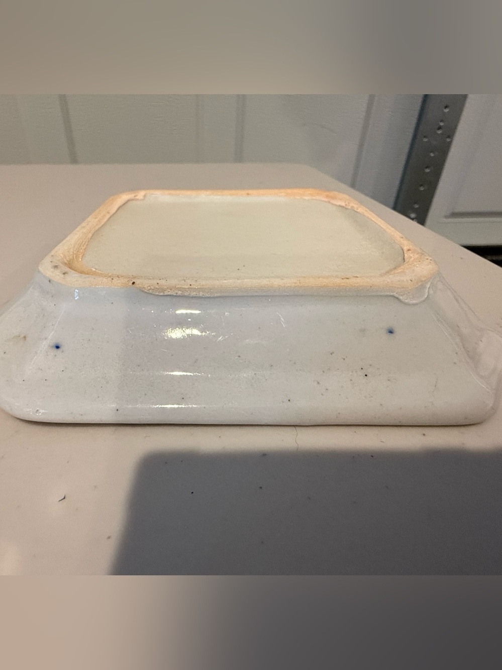 Juliska Cream Ceramic Square Dish with Embossed Floral Rope Motif - Picture 5 of 5